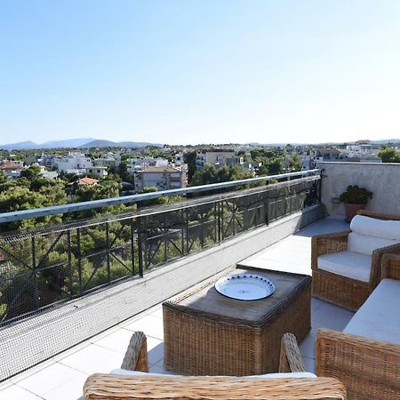 Ferienwohnung Top Floor With Stunning 360 View Rafína Exterior foto